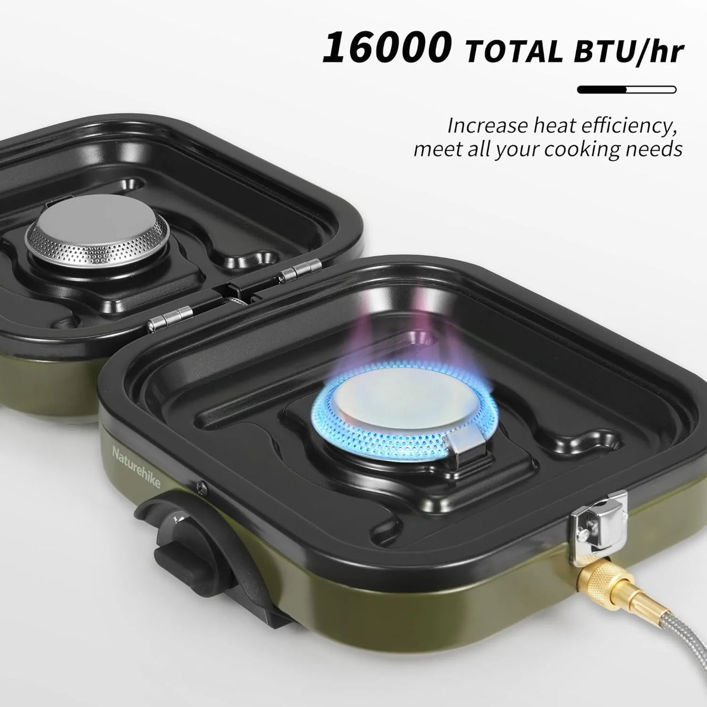 Naturehike 2 Burner Portable Folding Camping Gas Stove With Griddle