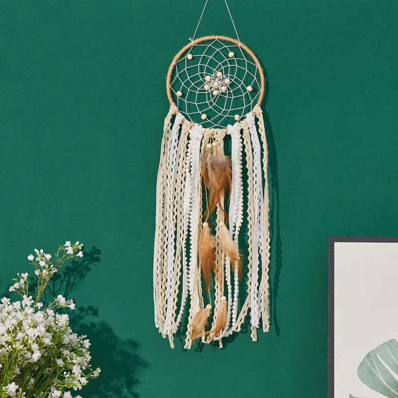 Five Piece Large Dream Catcher Moon Sun Bohemian Wall Decor
