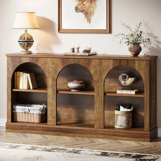 Tribesigns Farmhouse Console Table Entryway With 3 Tier Storage
