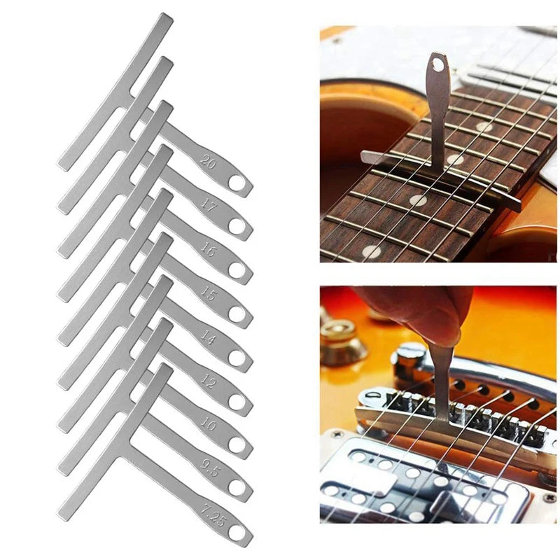 Guitar Luthier Radius Gauge Kit With String Action Ruler Set