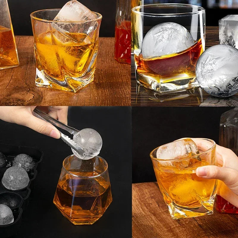 Perffee Premium Silicone Whiskey Ice Ball Mould Set