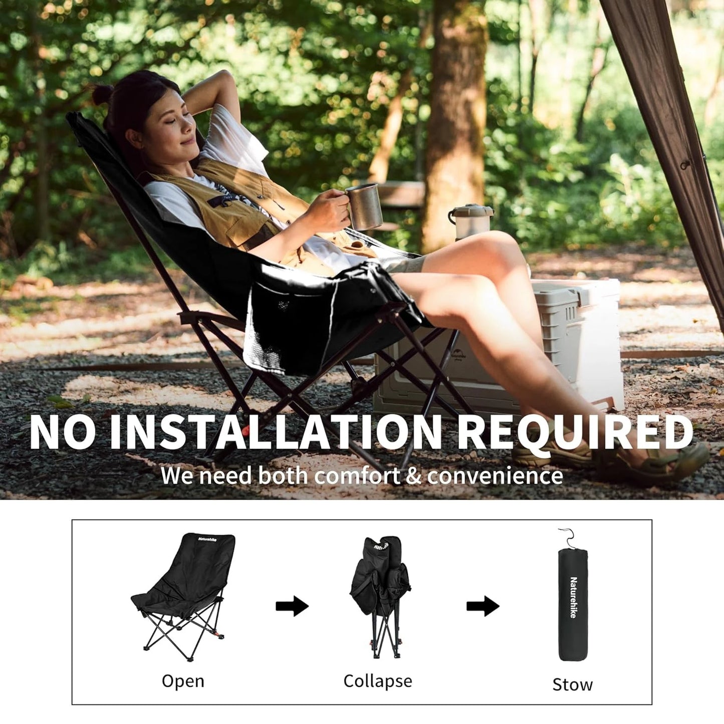Naturehike Sea Star Outdoor Folding Camping Moon Chair