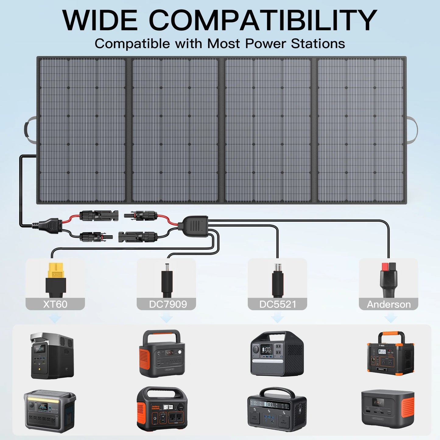 Mhpowos 400W Foldable Solar Panel Waterproof Portable Outdoor