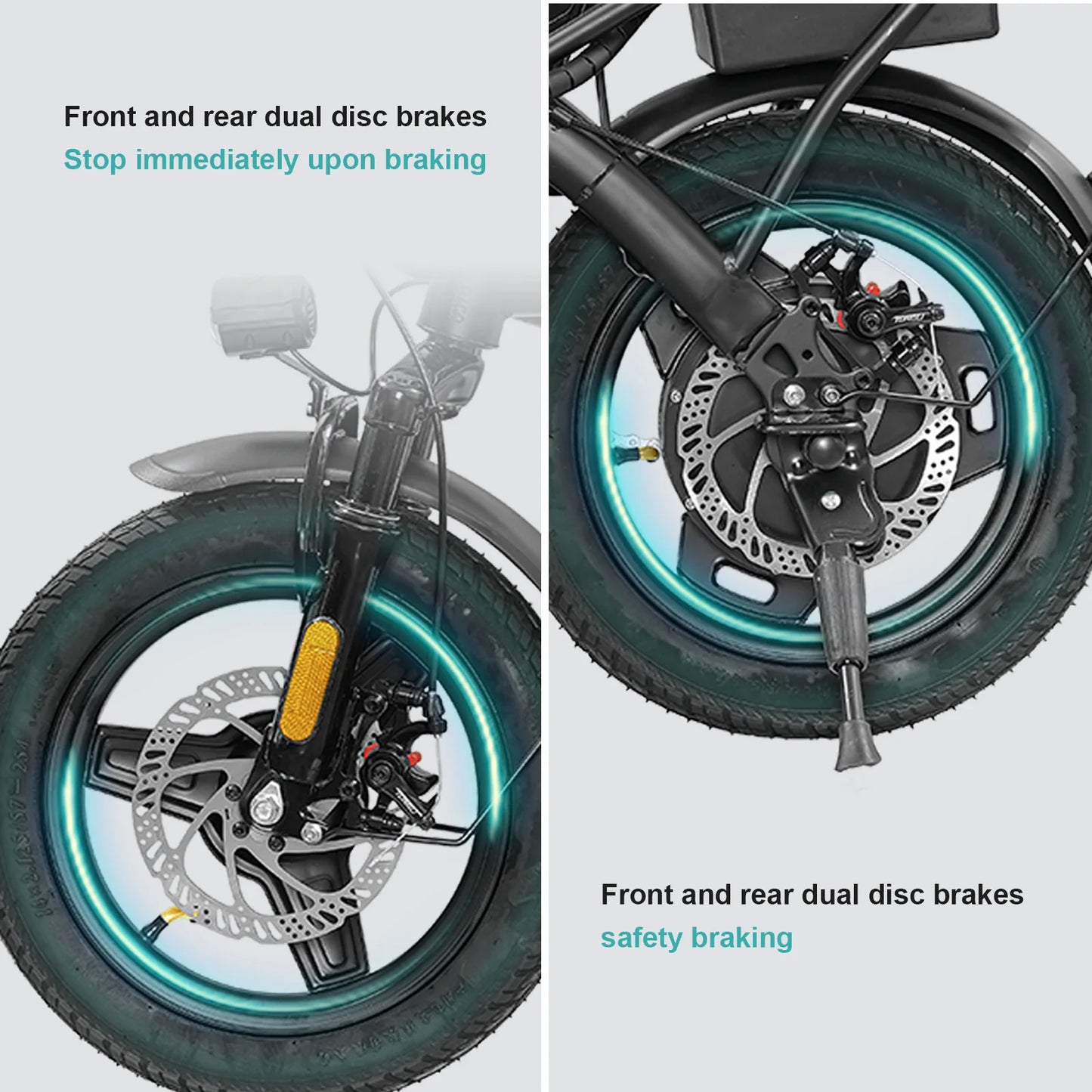 Terrosor Folding Electric Bike 560W 48V Removable Battery