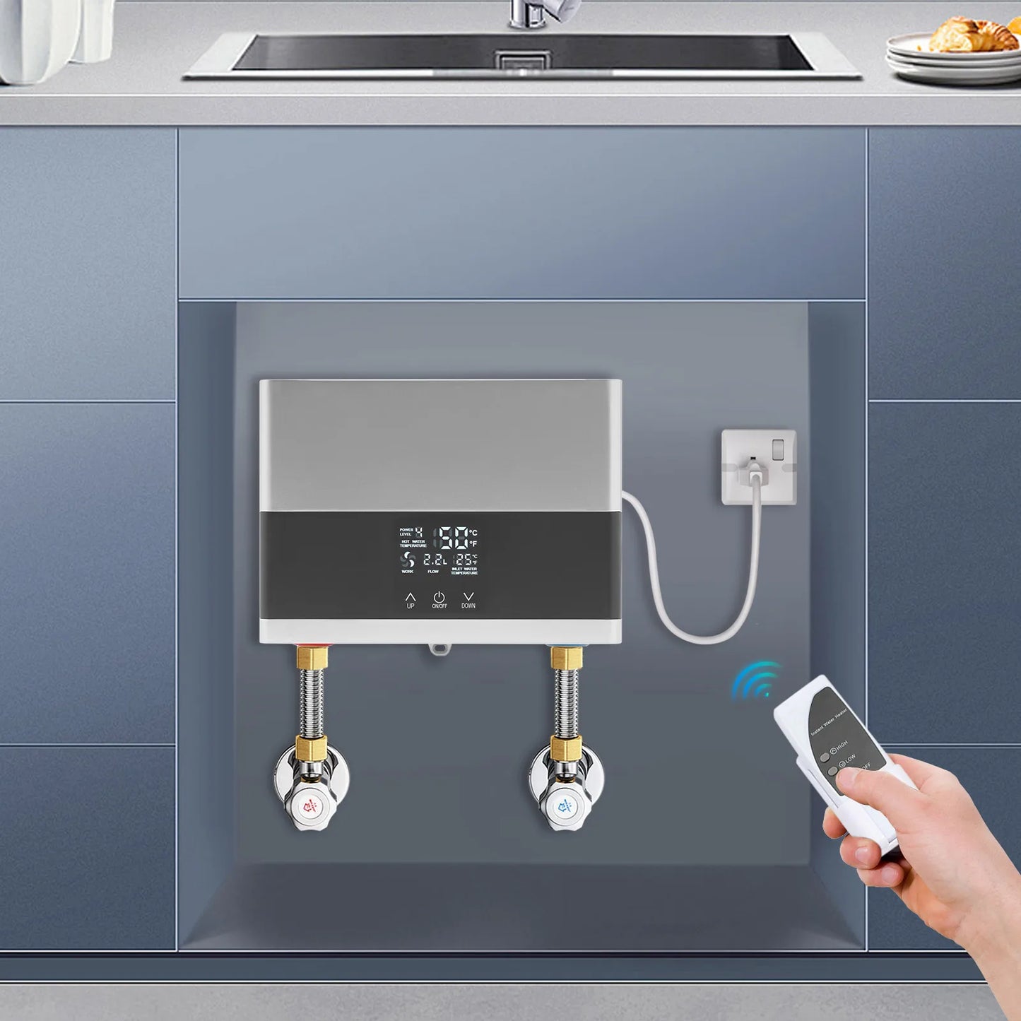 Sweetmile Mini Electric Water Heater 110V 4000W Instant Hot Water