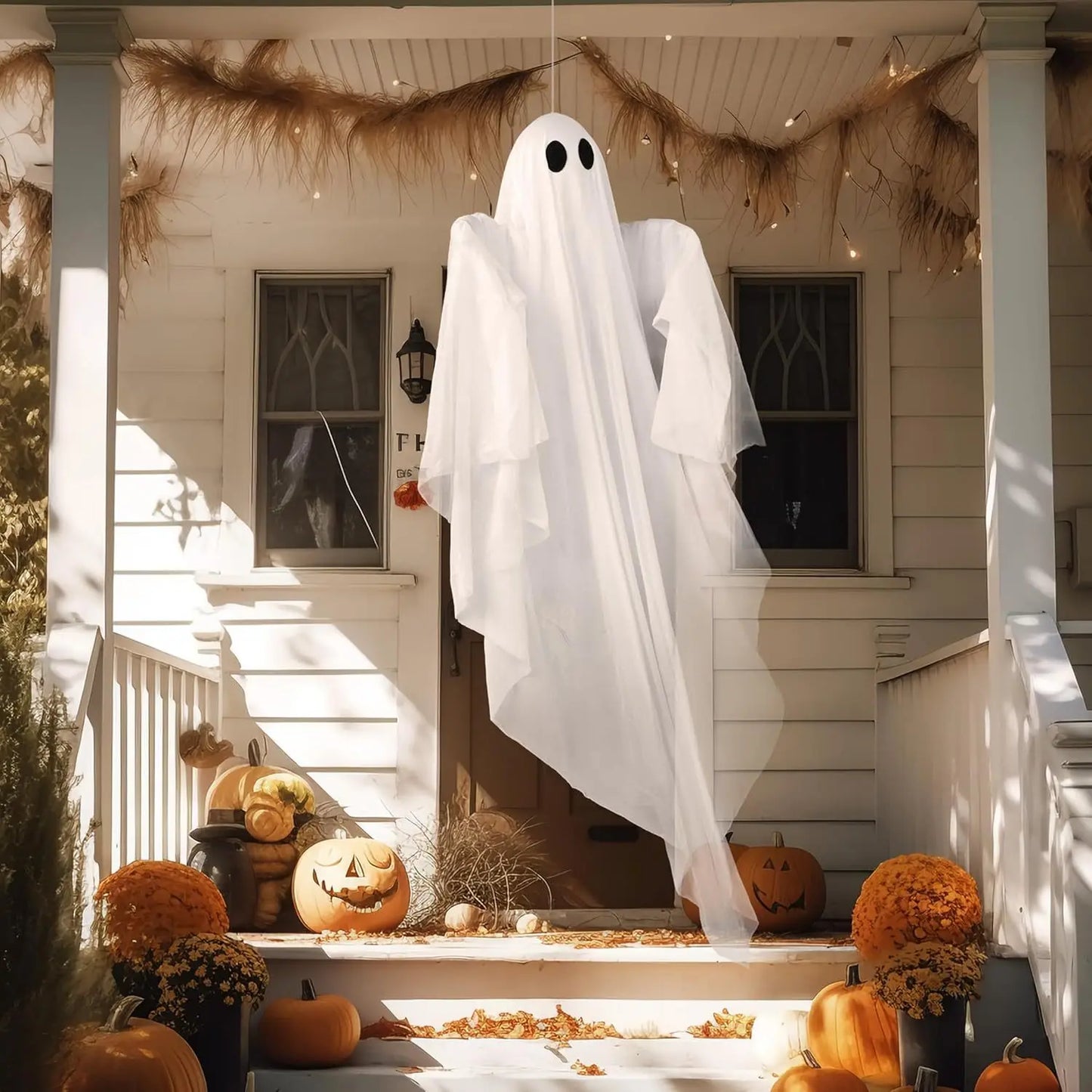 LED Hanging Light Up Ghost Decoration For Halloween Party