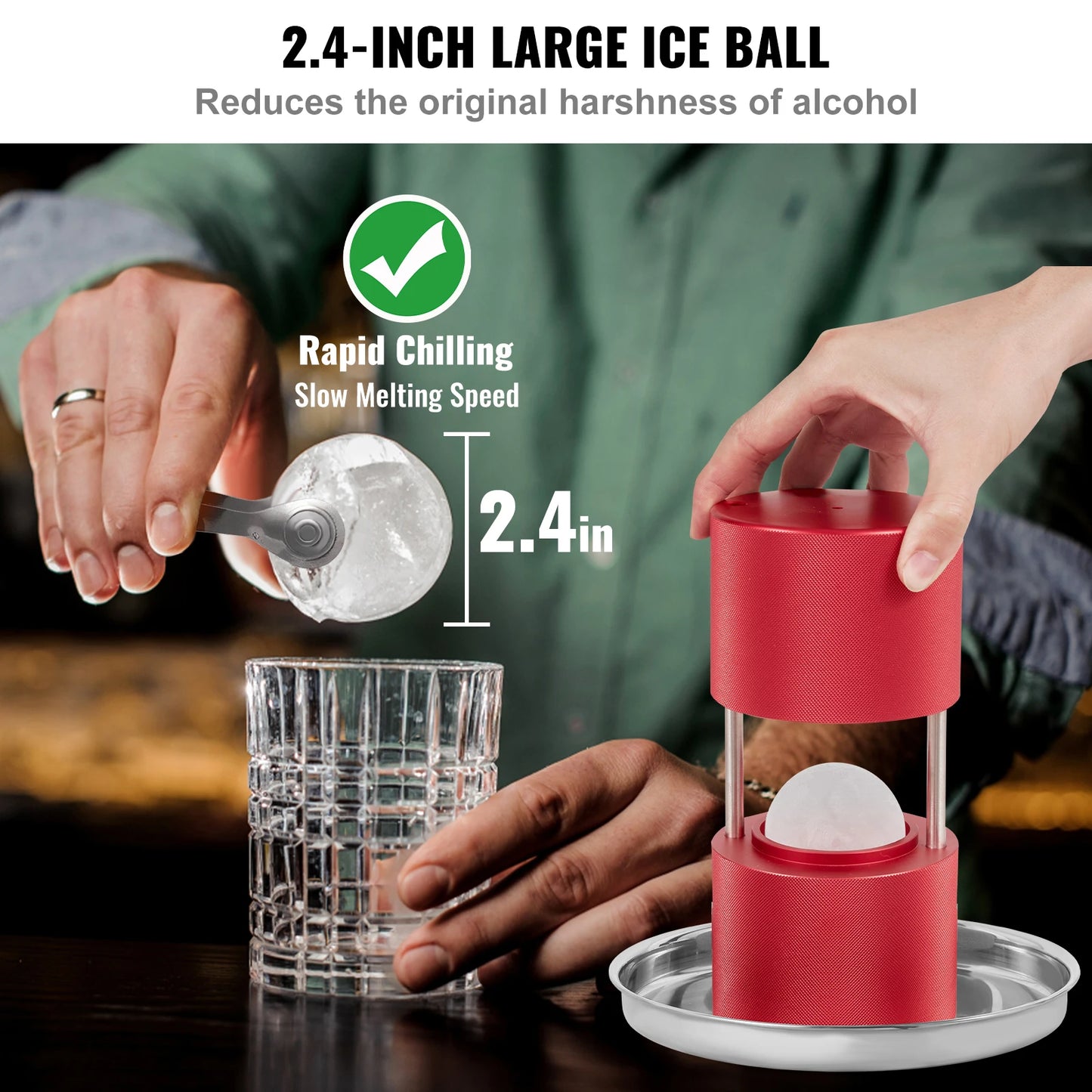 VEVOR Aviation Aluminum Ice Ball Press For Ice Sphere Maker