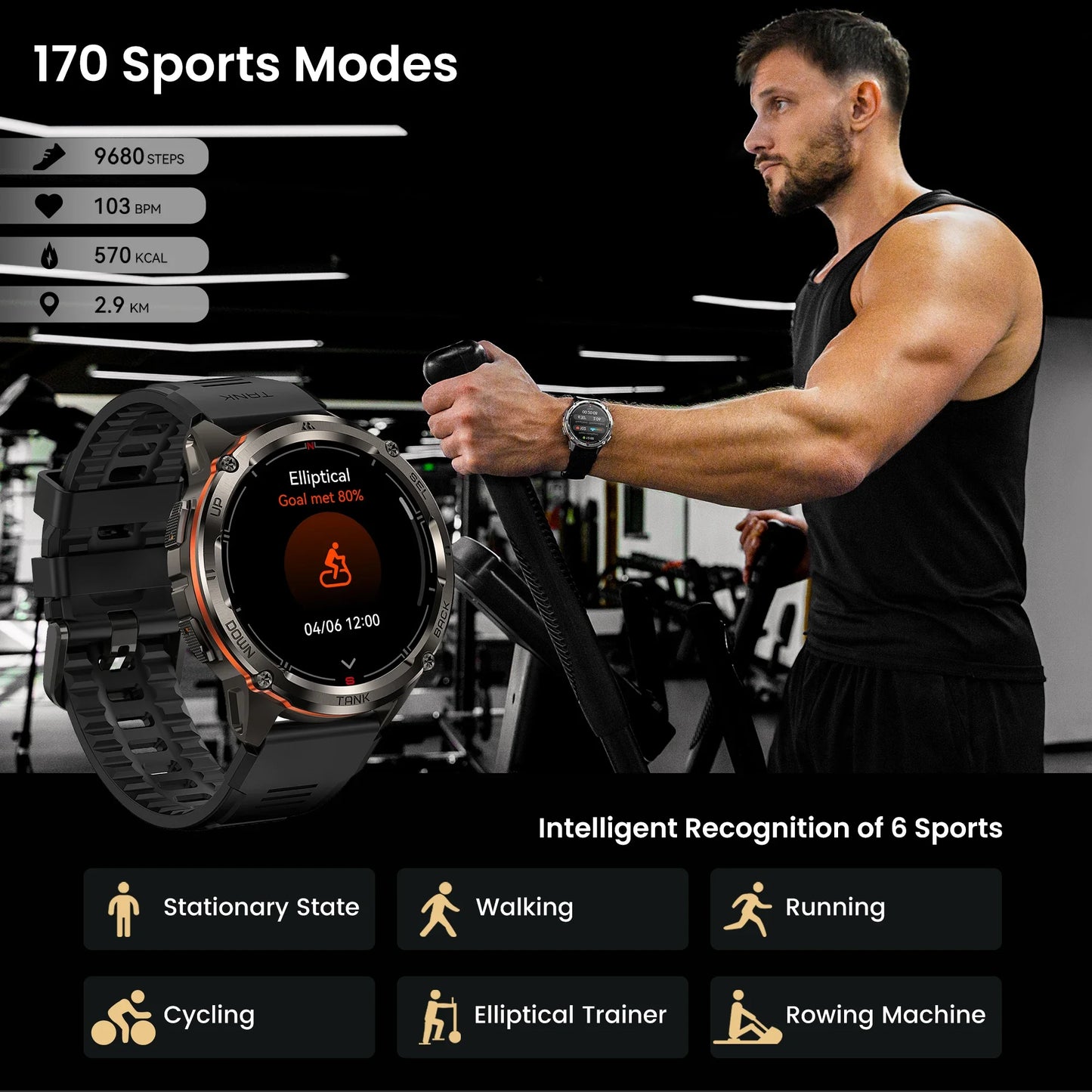 KOSPET Tank T3 Ultra 2 GPS Smartwatch With Bluetooth Calls