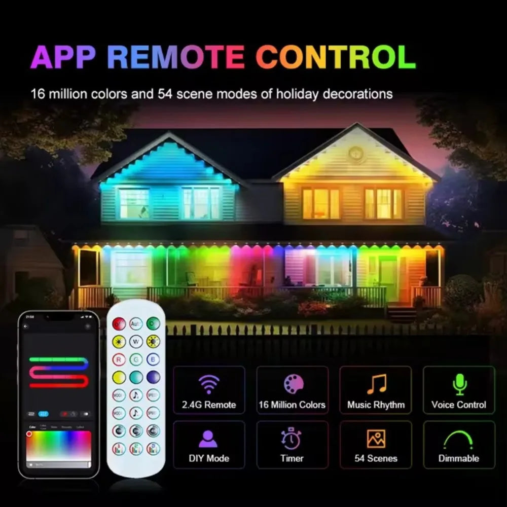 MIMIRGB Smart Outdoor Eaves Lights IP67 Waterproof With App Control