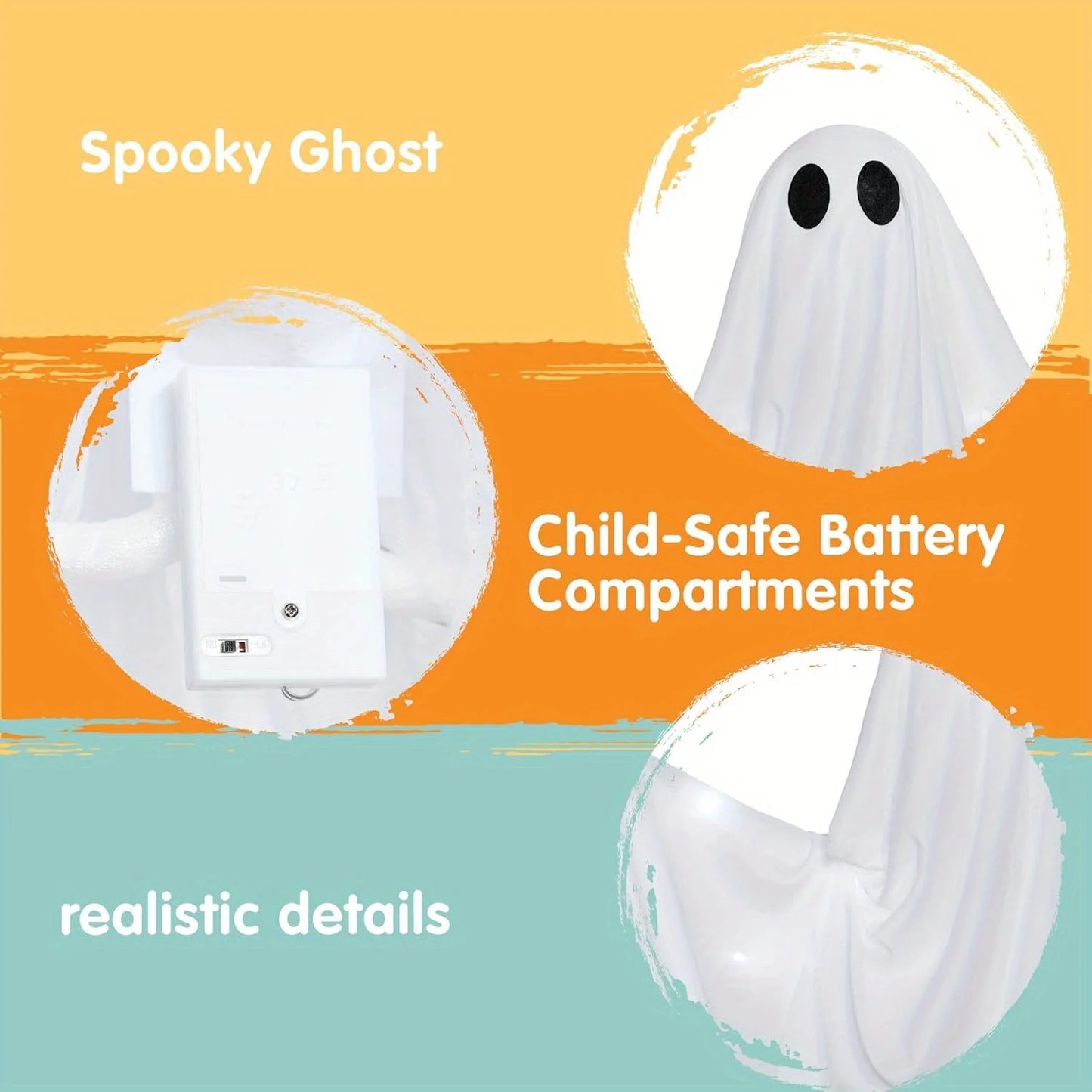 LED Hanging Light Up Ghost Decoration For Halloween Party