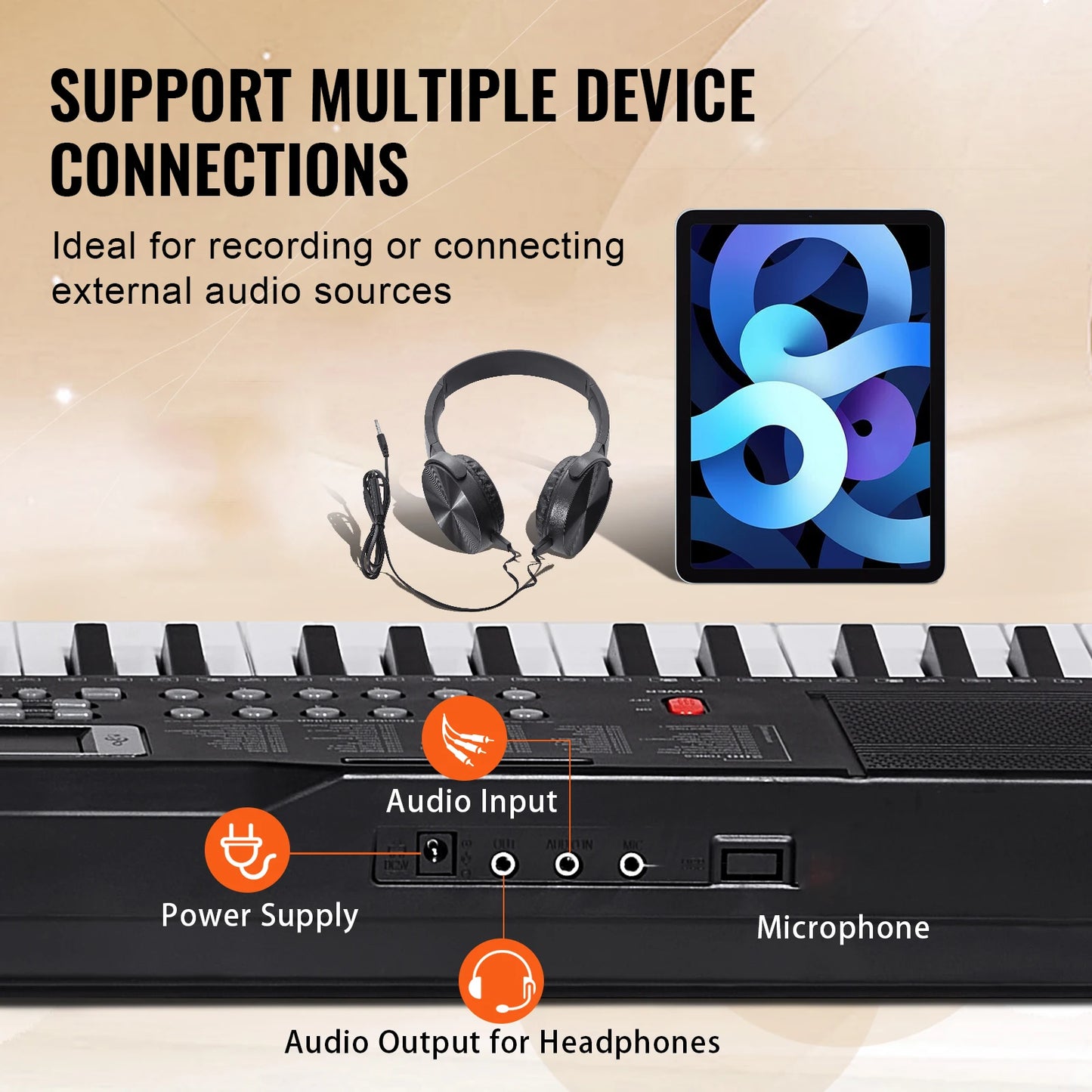 SucceBuy Portable Digital Keyboard Electric Piano For Beginners