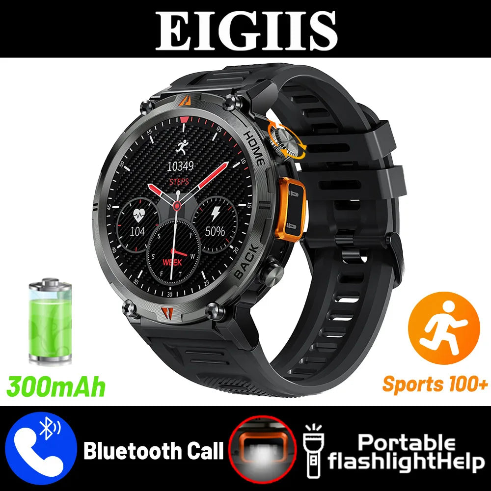 EIGIIS KE3 Bluetooth Smartwatch for Men Full Touch Health Monitor