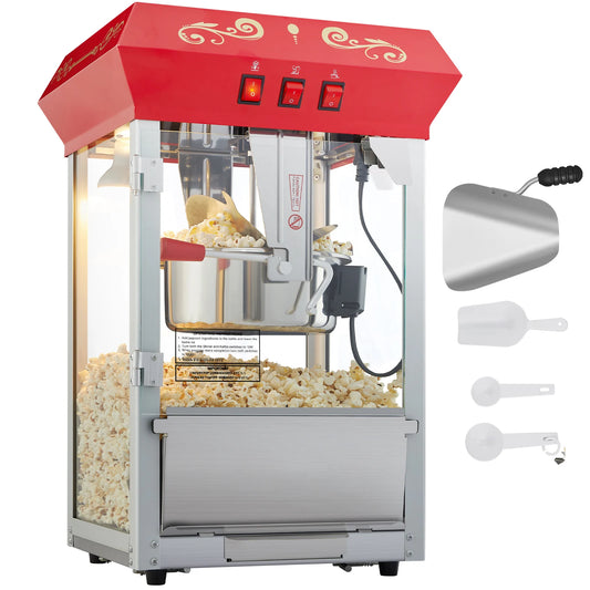 SucceBuy Electric Popcorn Maker Commercial Popper Machine With Scoop