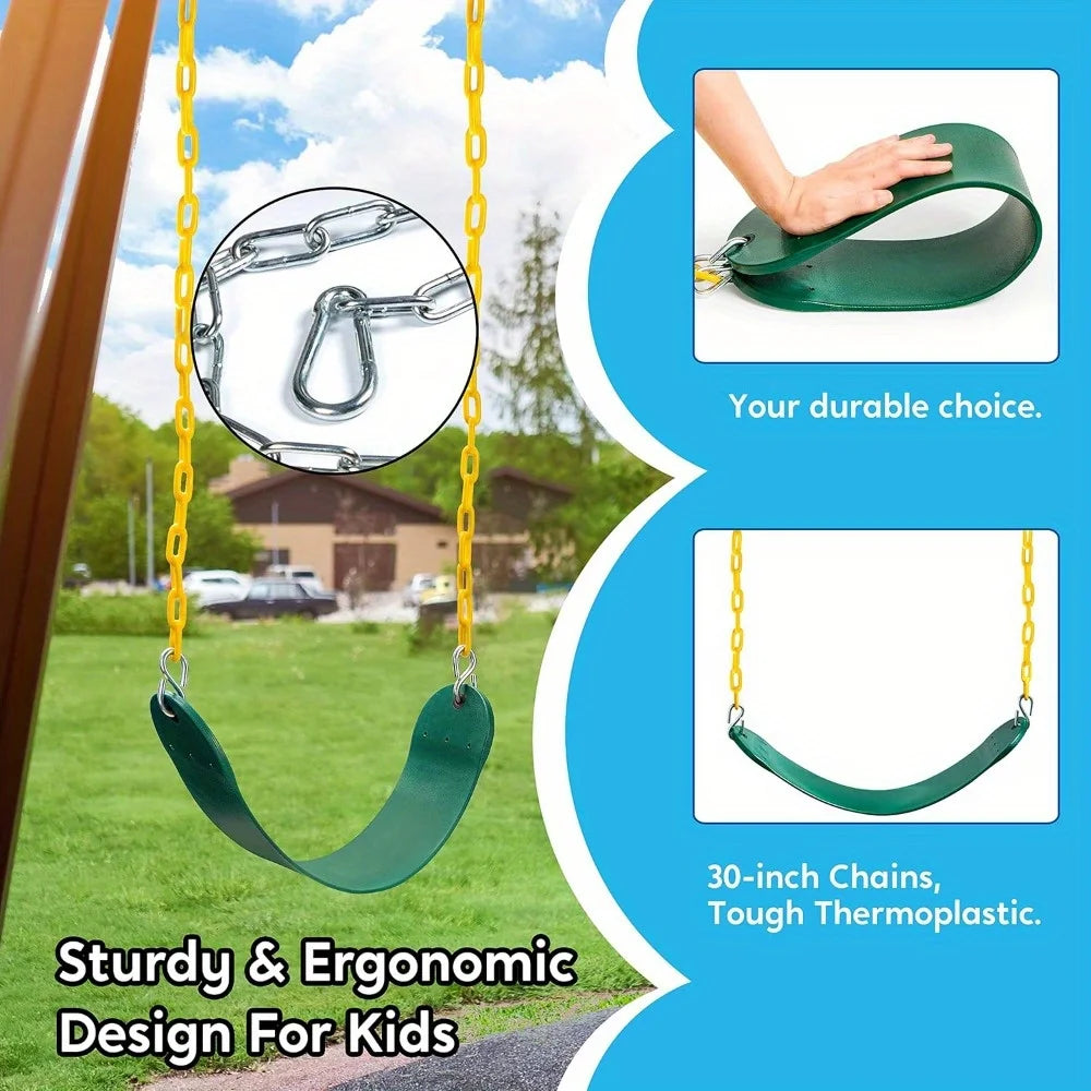 Joyfy 2 Pack Heavy Duty Swing Seats For Kids Playground