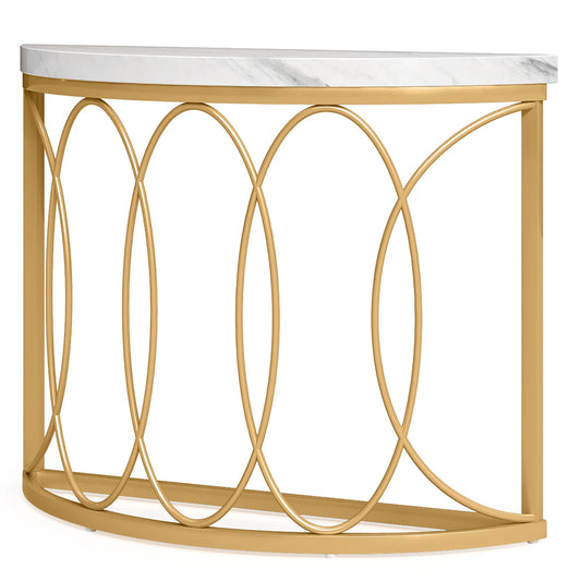 Tribesigns Half Moon Console Table For Modern Entryway