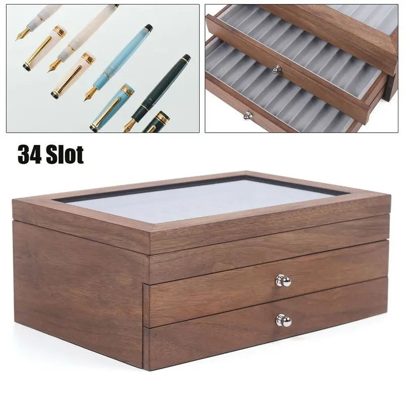Premium Wood Pen Storage Cabinet With Drawer For Office Organization