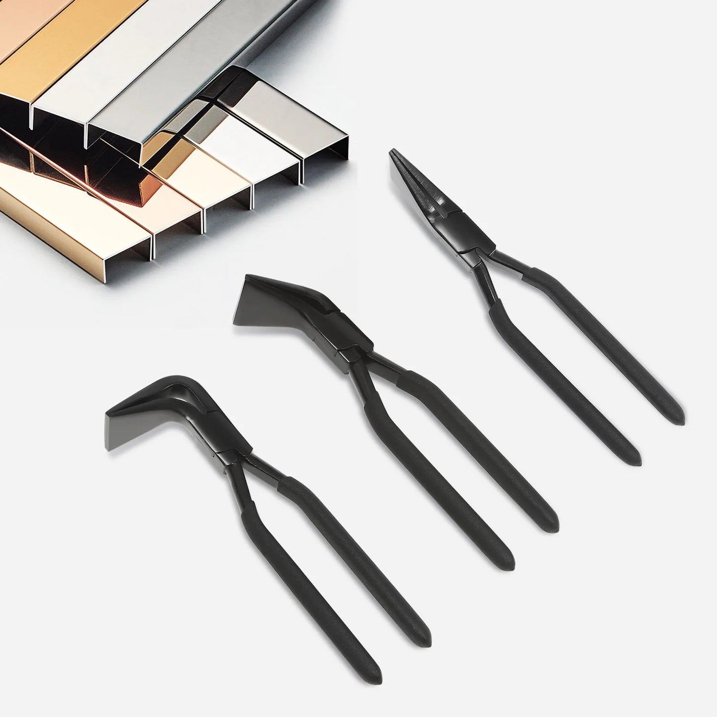 3 Piece Metal Bending Pliers Set Straight 45 Degree And 90 Degree For DIY