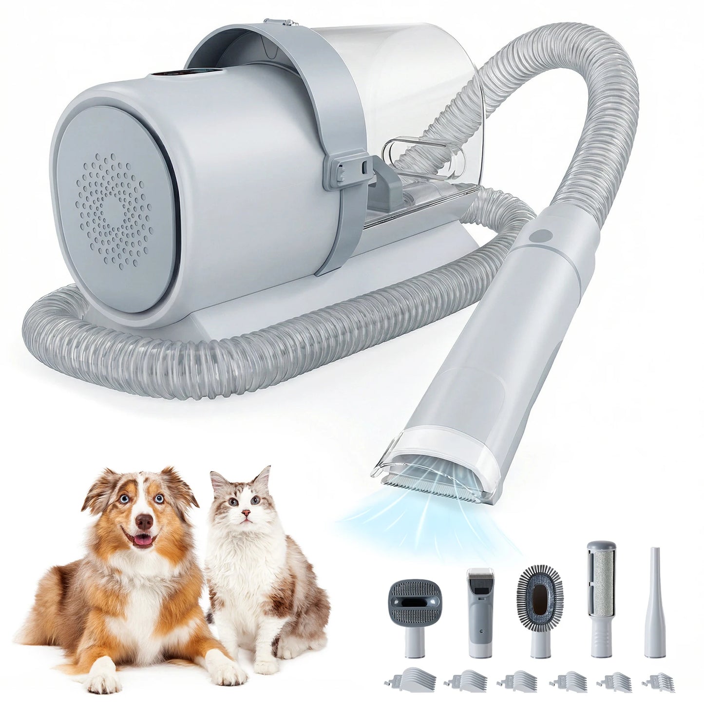 Professional Pet Grooming Vacuum Kit With Cordless Low Noise Clippers