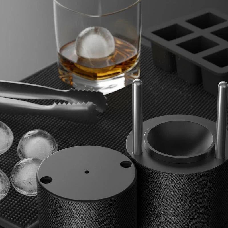 Aviation Aluminum Ice Ball Press Kit With Mold Tray