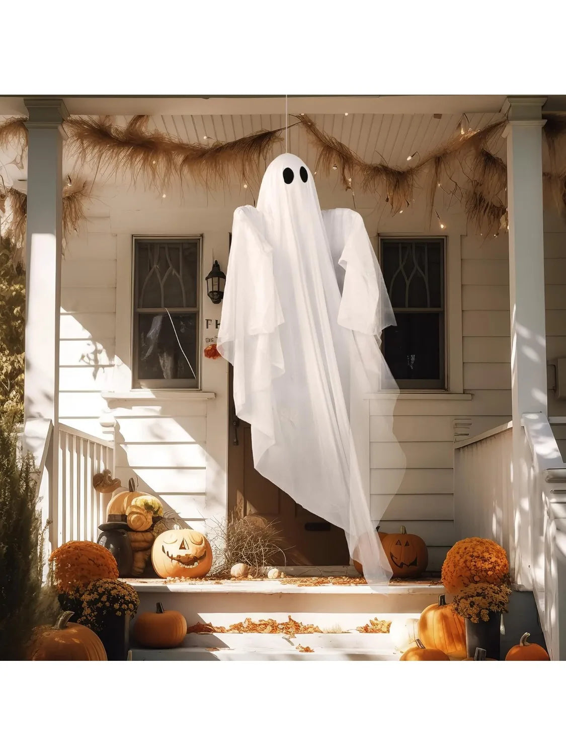 LED Hanging Light Up Ghost Decoration For Halloween Party