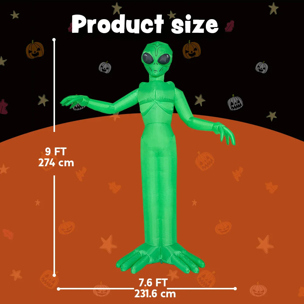 Joyfy Halloween Alien Inflatable Outdoor Decor with LED Lights