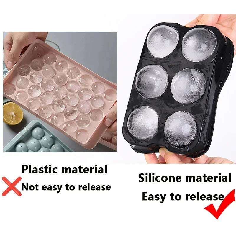Perffee Premium Silicone Whiskey Ice Ball Mould Set