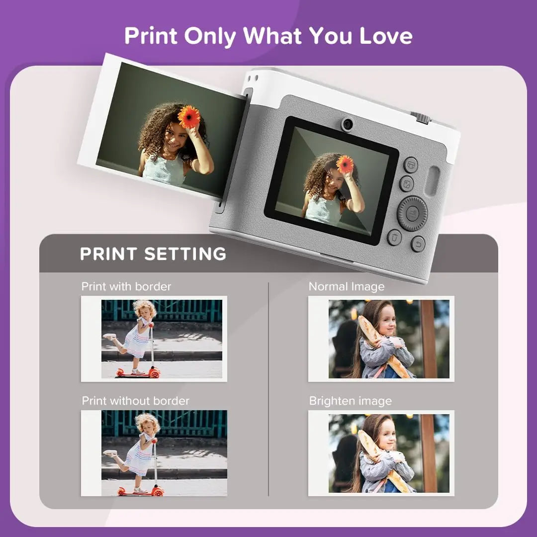 Instant Print Camera With App Portable Dye Sublimation Photo Printer