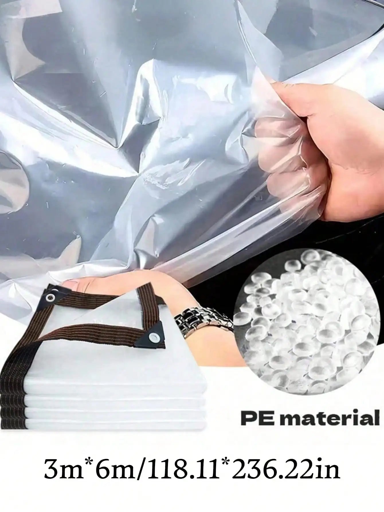 Heavy Duty Waterproof Transparent Tarp For Patio And Garden Use