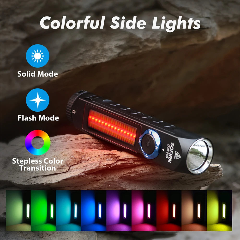 Sofirn IF23 Pro RGB XHP70B LED Flashlight 5000LM Rechargeable