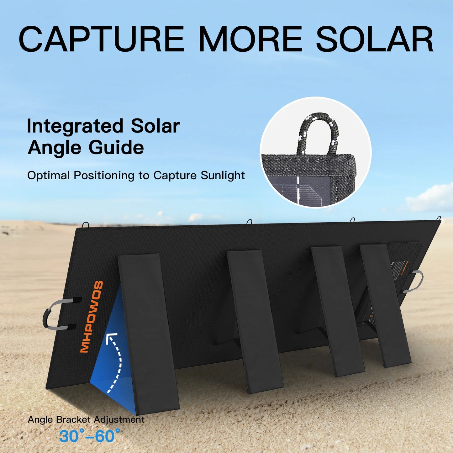 Mhpowos 400W Foldable Solar Panel Waterproof Portable Outdoor