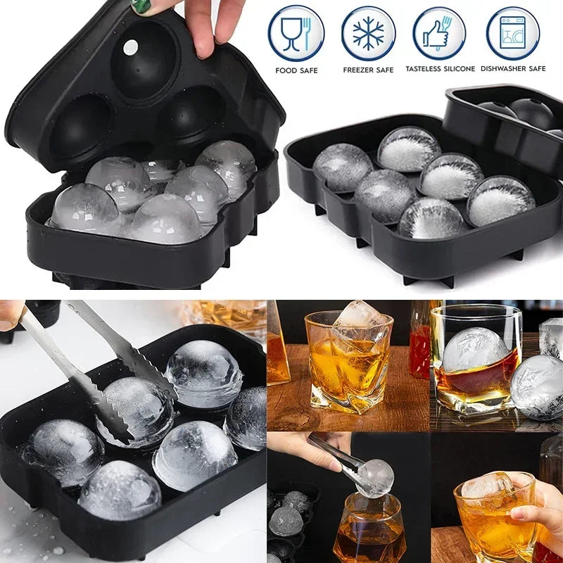 Perffee Premium Silicone Whiskey Ice Ball Mould Set