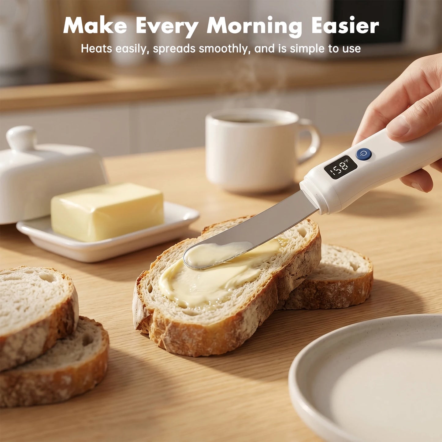 USB Rechargeable Heated Butter Knife Spreader For Cheese And Toast